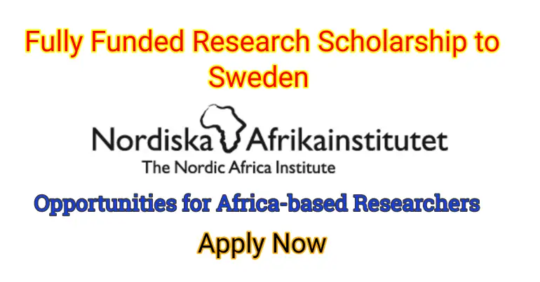 2024 Nordic Africa Institute’s African Guest Researchers’ Scholarships for Africa-based researchers (Fully Funded to Uppsala in Sweden)